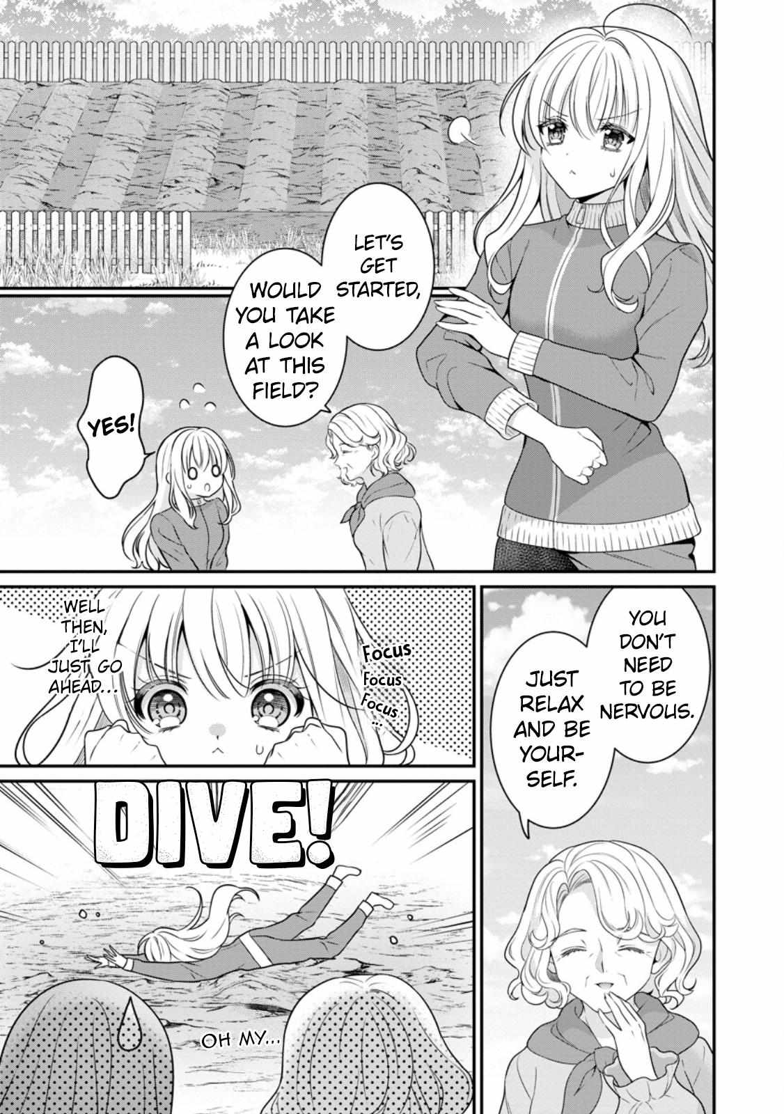 Tsuihou Seijo no Doronko Nouen Seikatsu: Itsunomanika Ringoku wo Sukutte Shimaimashita Chapter 4.1 page 5 - 