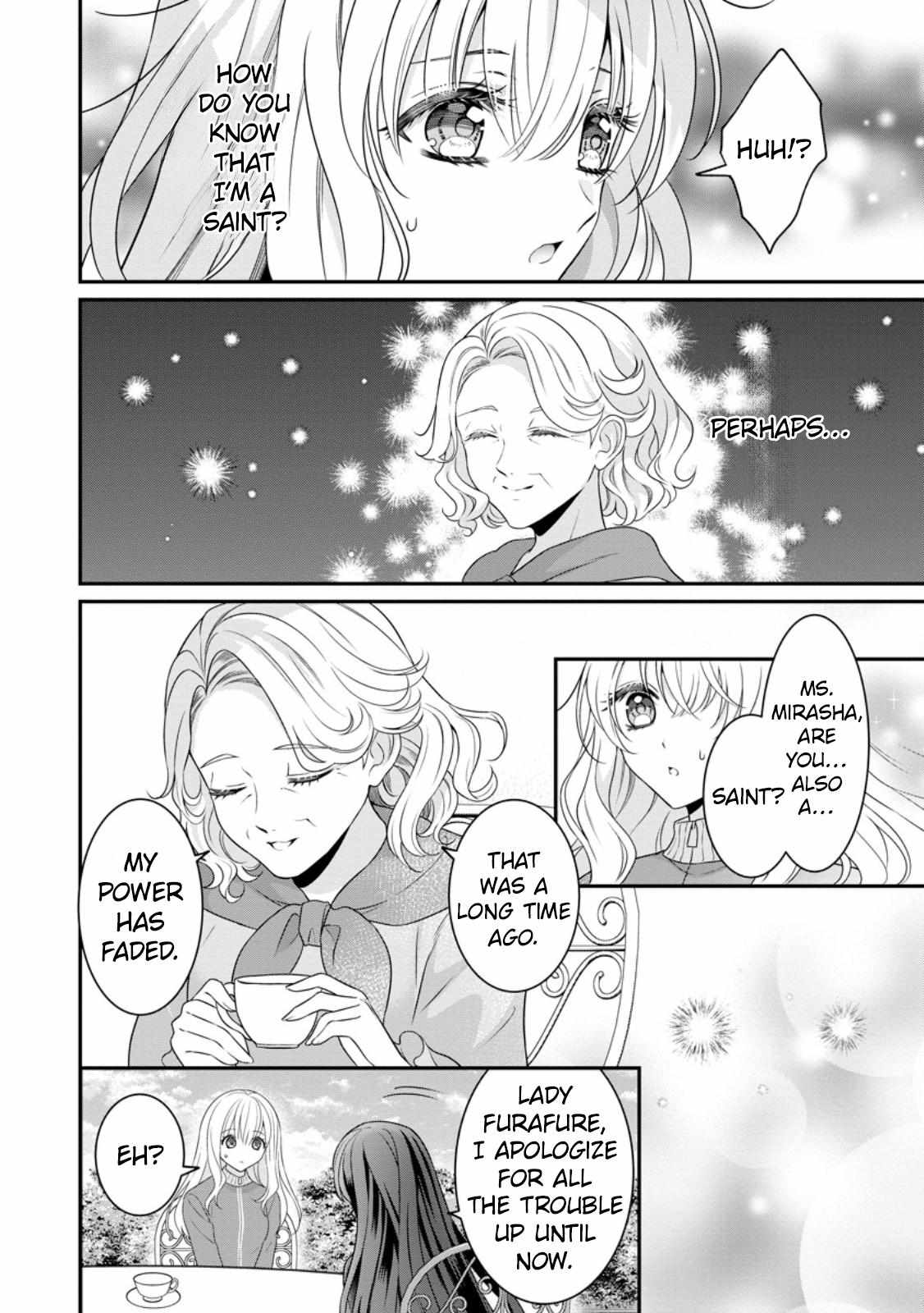 Tsuihou Seijo no Doronko Nouen Seikatsu: Itsunomanika Ringoku wo Sukutte Shimaimashita Chapter 4.1 page 8 - 