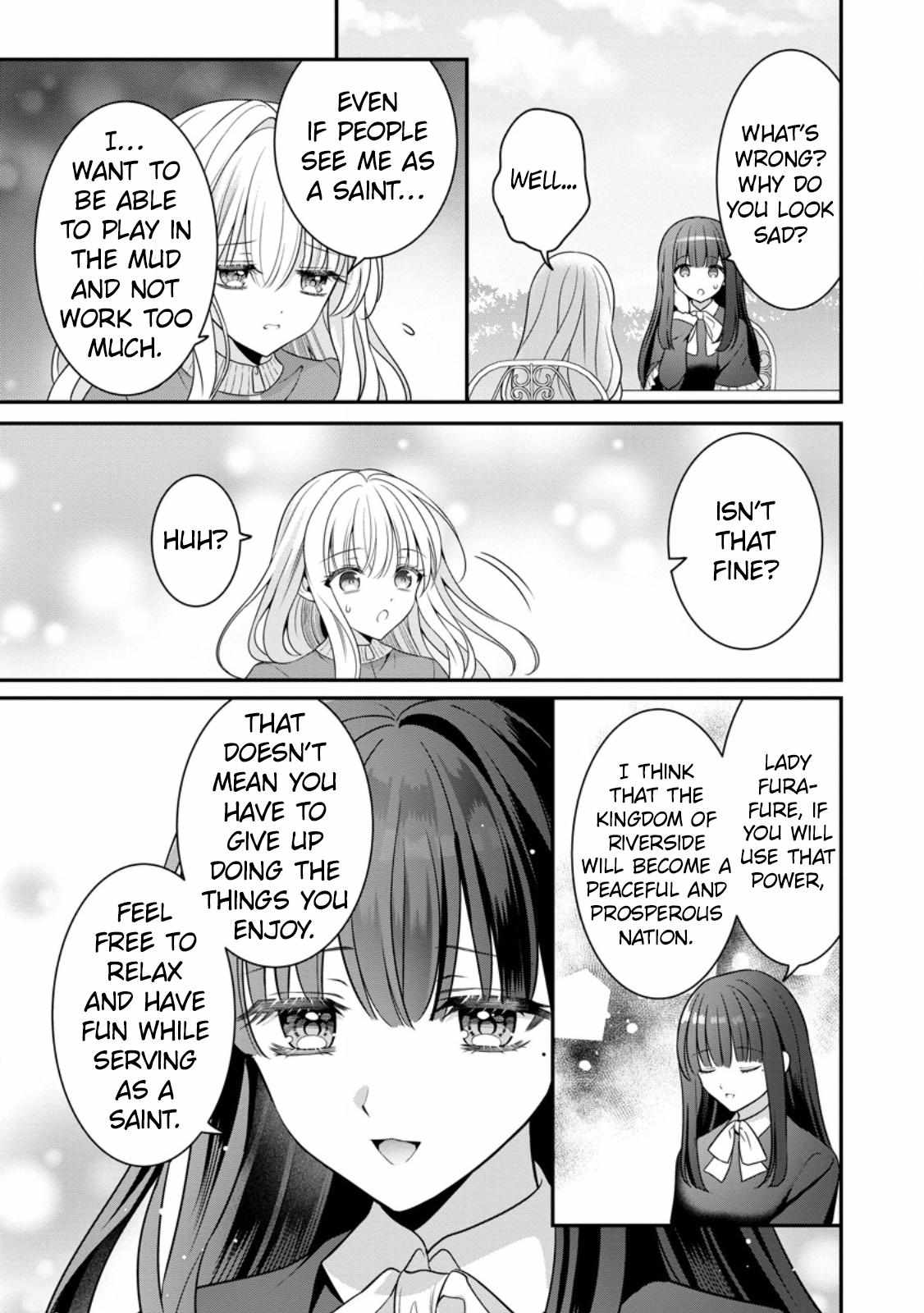 Tsuihou Seijo no Doronko Nouen Seikatsu: Itsunomanika Ringoku wo Sukutte Shimaimashita Chapter 4.2 page 2 - 