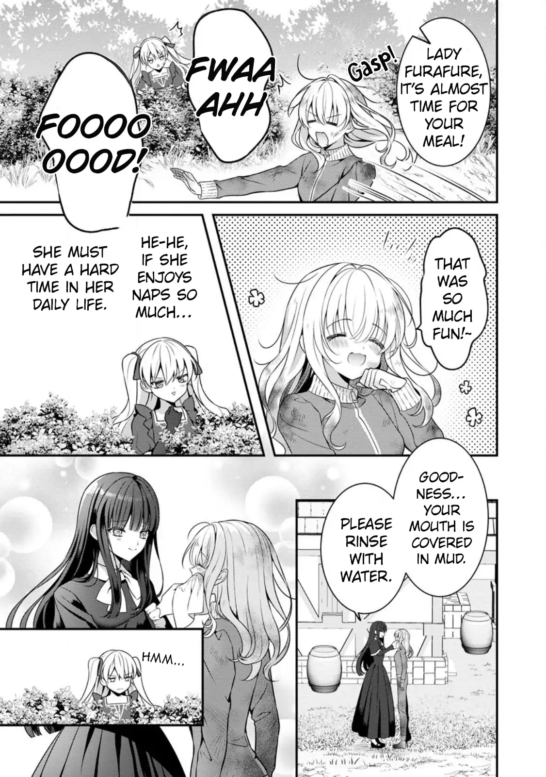 Tsuihou Seijo no Doronko Nouen Seikatsu: Itsunomanika Ringoku wo Sukutte Shimaimashita Chapter 5.2 page 4 - 