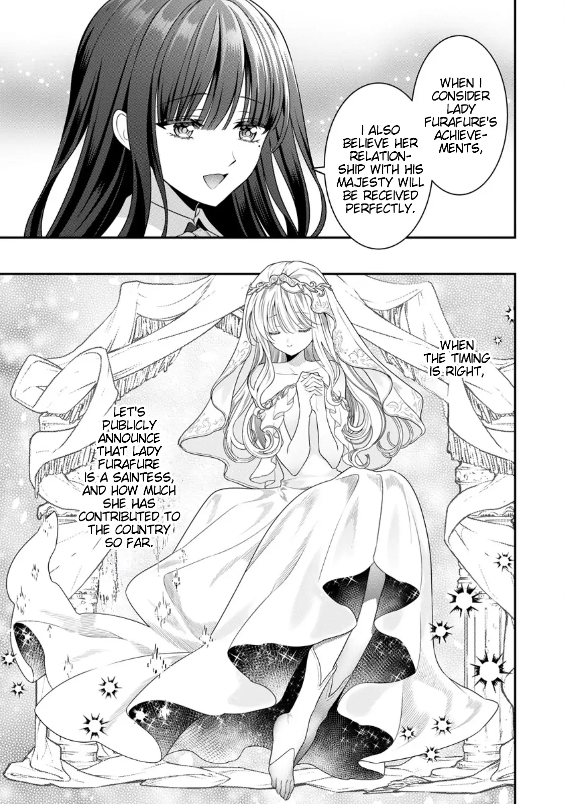 Tsuihou Seijo no Doronko Nouen Seikatsu: Itsunomanika Ringoku wo Sukutte Shimaimashita Chapter 7.1 page 11 - 