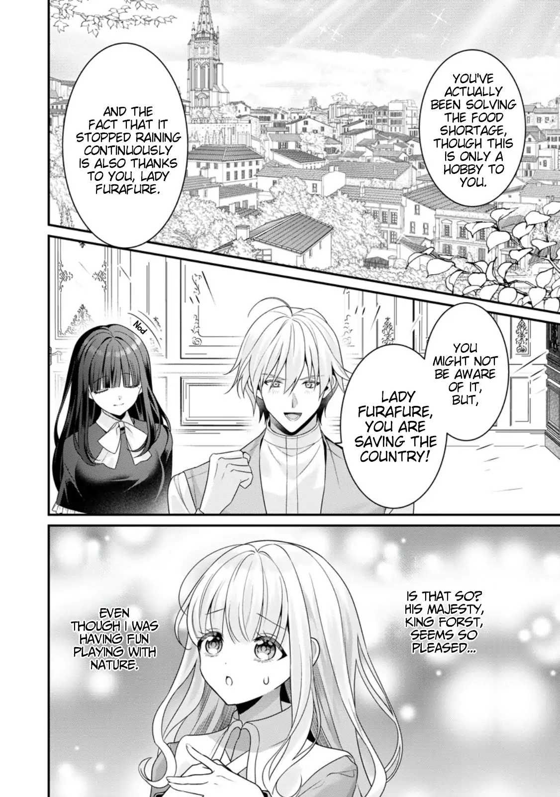 Tsuihou Seijo no Doronko Nouen Seikatsu: Itsunomanika Ringoku wo Sukutte Shimaimashita Chapter 7.1 page 10 - 