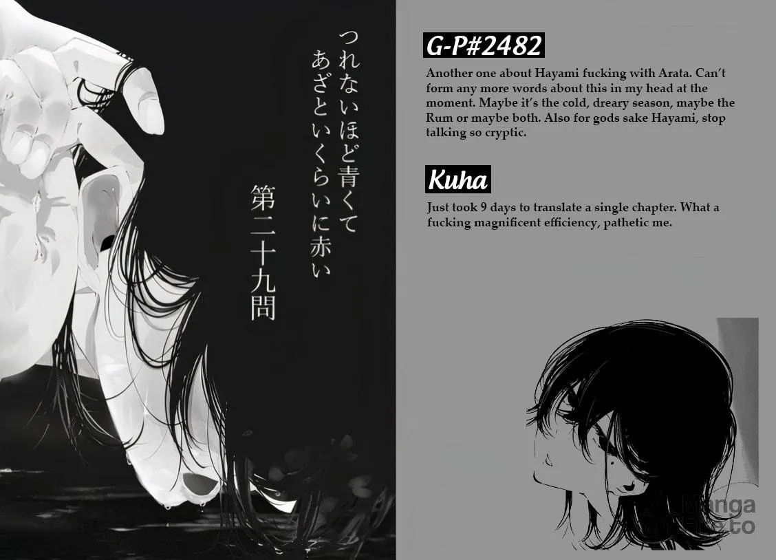 Tsurenai Hodo Aokute Azatoi Kurai ni Akai Chapter 10.5 page 41 - 