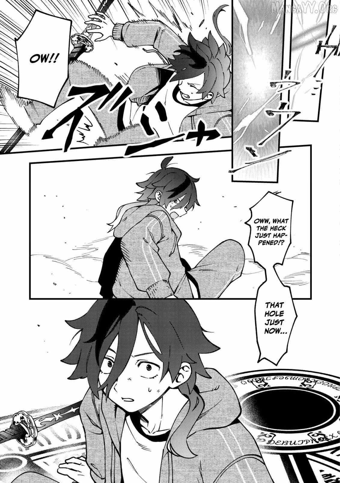 Tsuuhan De Katsuta Yoto Ga Gachi Chidatsuta Tameshigiri Shitara Kukan Ga Sakete Isekai Ni Tobasareta Ageku, Densetsu No Yushiya Da to Kanchigai Sarete Komatsute Imasu Bureibu Bunko Chapter 1 page 16 - 