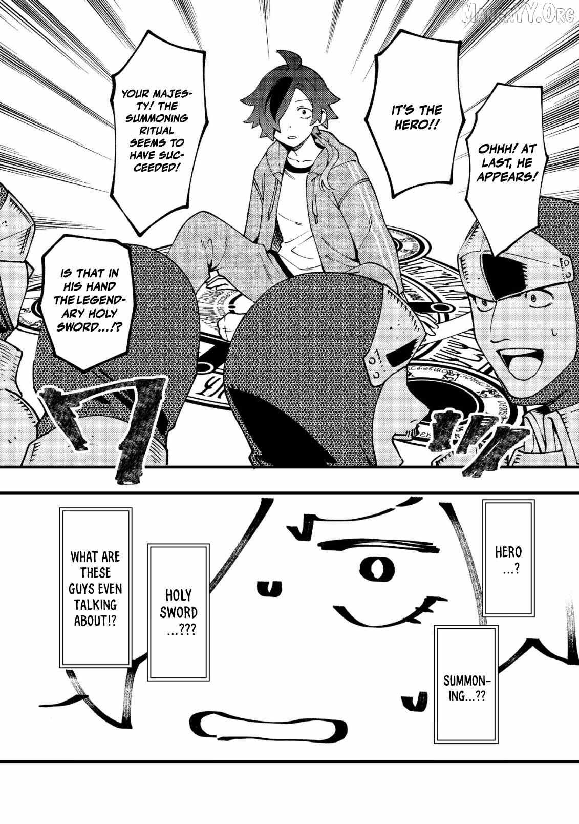 Tsuuhan De Katsuta Yoto Ga Gachi Chidatsuta Tameshigiri Shitara Kukan Ga Sakete Isekai Ni Tobasareta Ageku, Densetsu No Yushiya Da to Kanchigai Sarete Komatsute Imasu Bureibu Bunko Chapter 1 page 19 - 