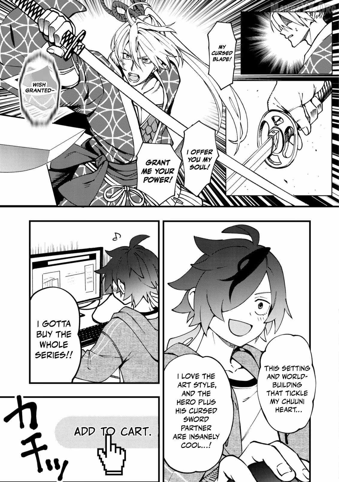 Tsuuhan De Katsuta Yoto Ga Gachi Chidatsuta Tameshigiri Shitara Kukan Ga Sakete Isekai Ni Tobasareta Ageku, Densetsu No Yushiya Da to Kanchigai Sarete Komatsute Imasu Bureibu Bunko Chapter 1 page 8 - 
