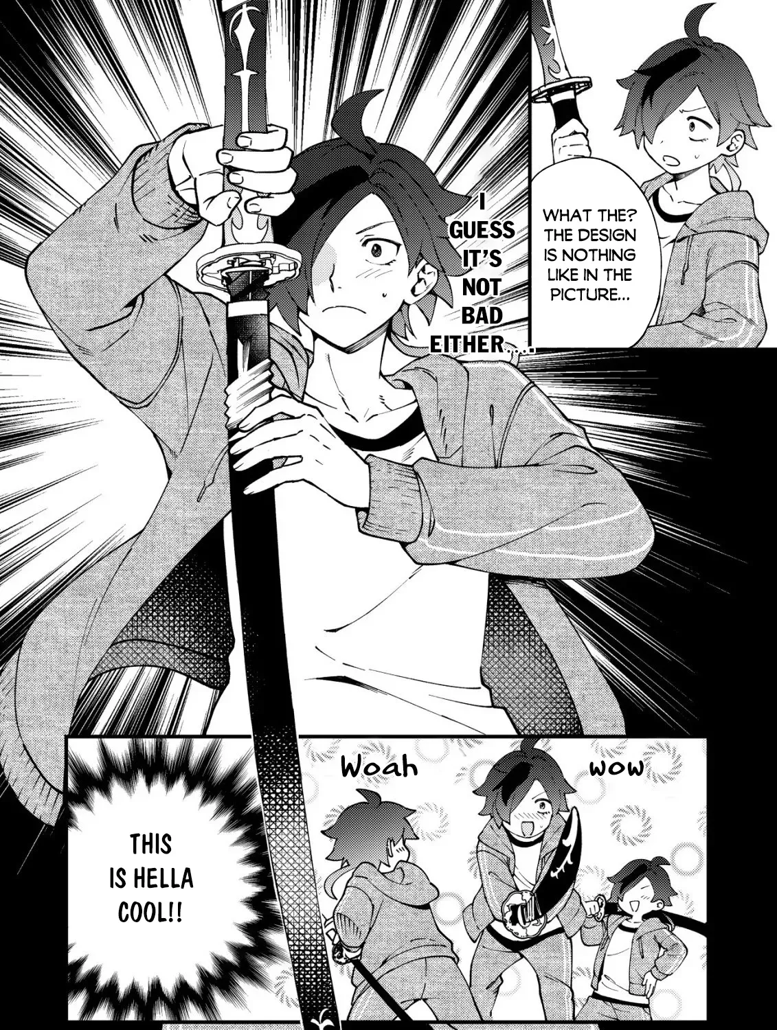 Tsuuhan de Katta Youtou ga Gachi datta: Tameshigiri Shitara Kuukan ga Sakete Isekai ni Tobasareta Ageku, Densetsu no Yuusha da to Kanchigai Sarete Komatteimasu Chapter 1 page 24 - 