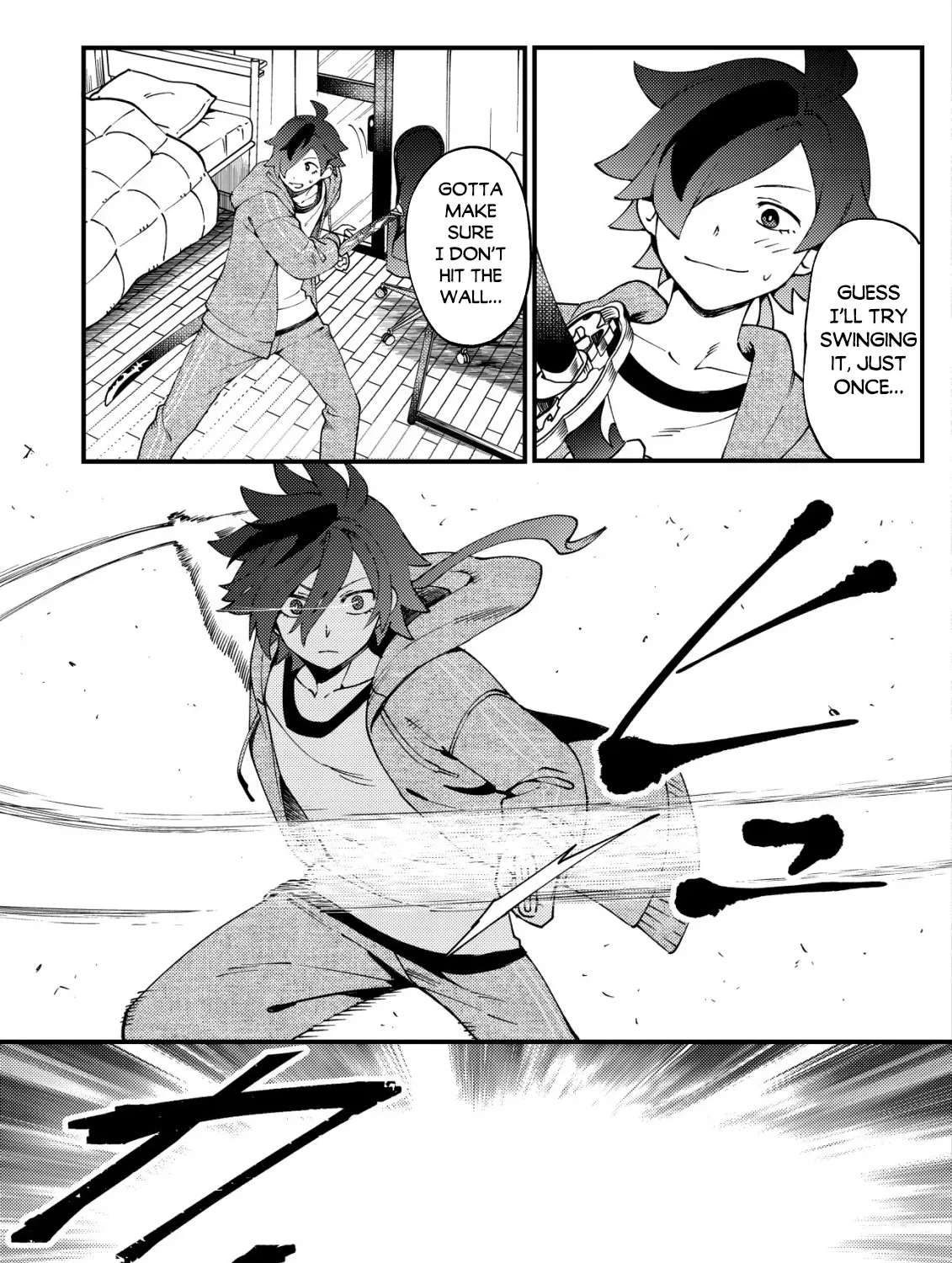 Tsuuhan de Katta Youtou ga Gachi datta: Tameshigiri Shitara Kuukan ga Sakete Isekai ni Tobasareta Ageku, Densetsu no Yuusha da to Kanchigai Sarete Komatteimasu Chapter 1 page 26 - 