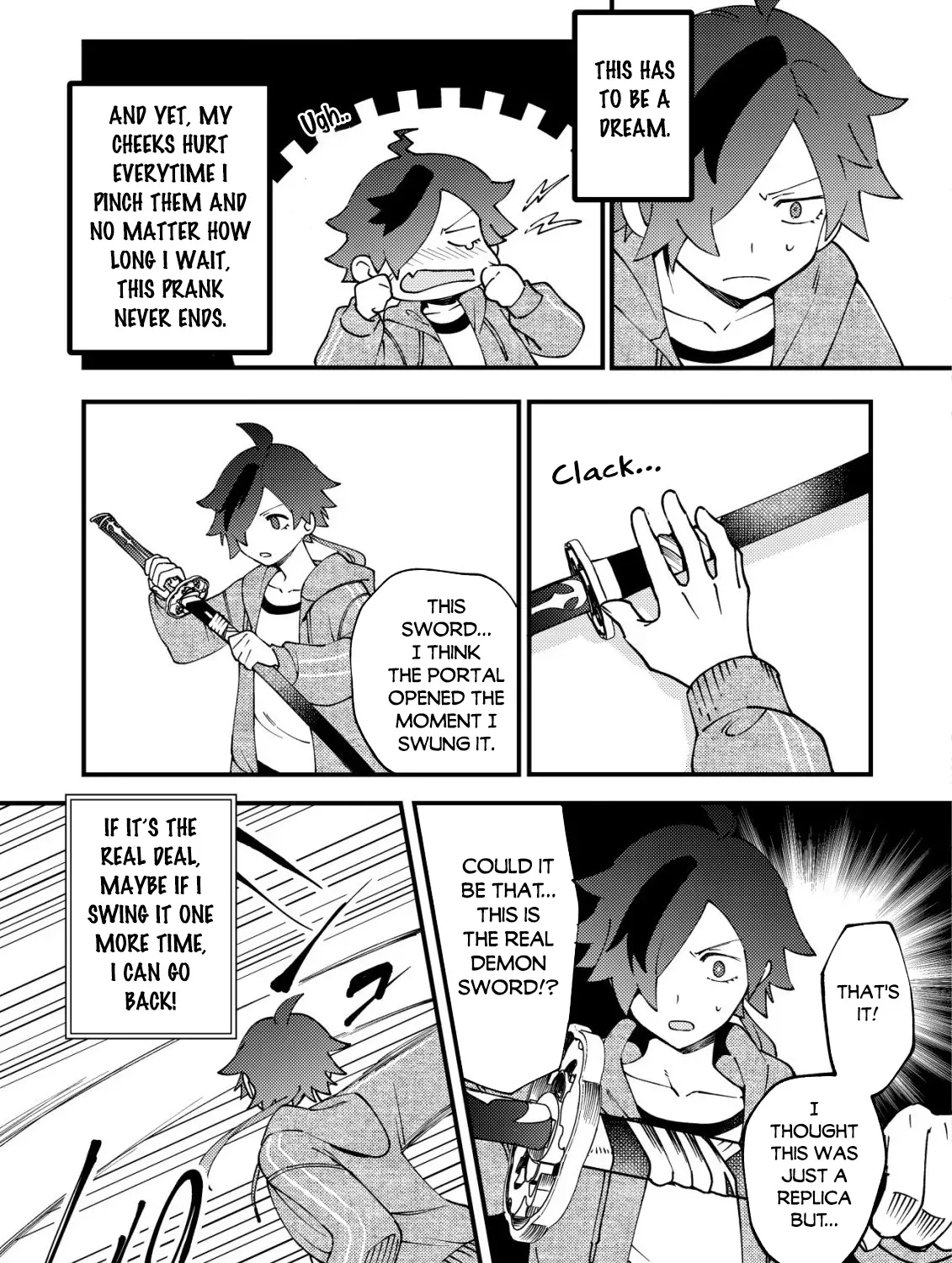 Tsuuhan de Katta Youtou ga Gachi datta: Tameshigiri Shitara Kuukan ga Sakete Isekai ni Tobasareta Ageku, Densetsu no Yuusha da to Kanchigai Sarete Komatteimasu Chapter 1 page 48 - 