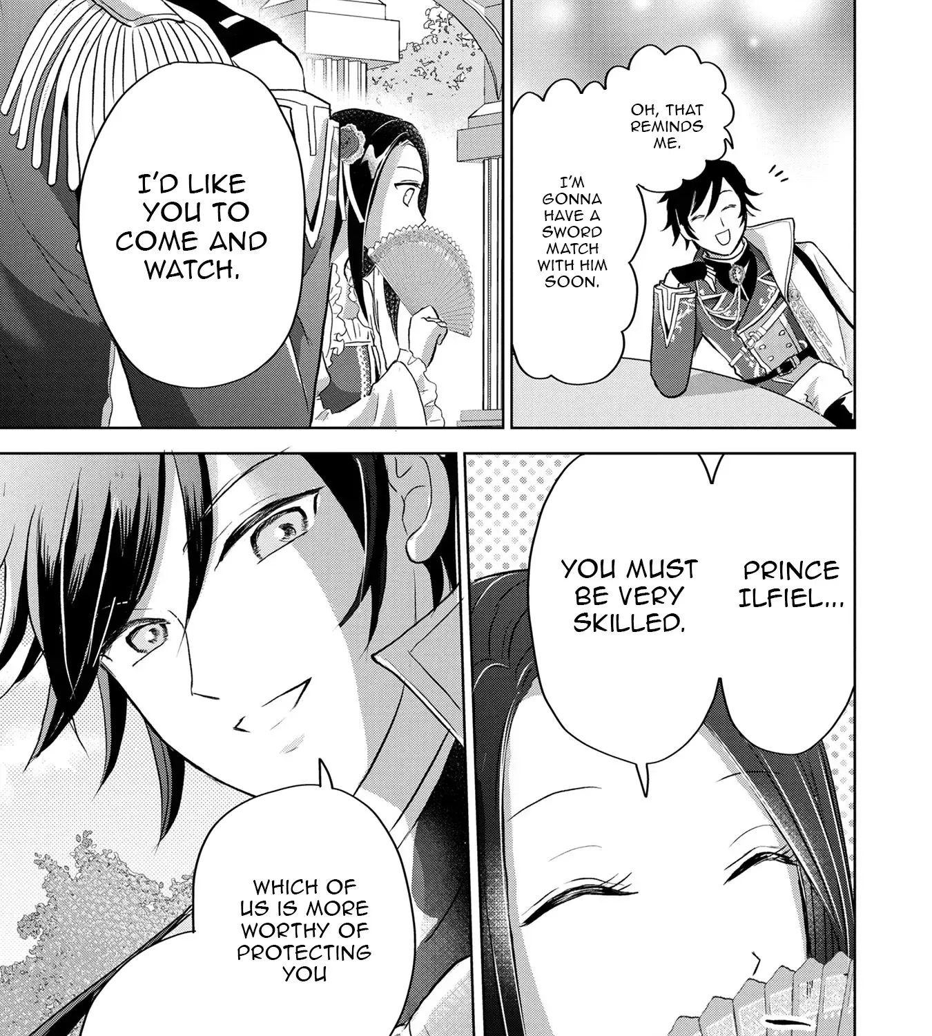 Uchi no Outaishi Denka wa Kyou mo Gu Kawaii ~Konyaku Haki desu no? Mochiron Kyakkashimasu keredo, Riyuu wa Kiite Sashiagemasu wa~ Chapter 6 page 43 - 