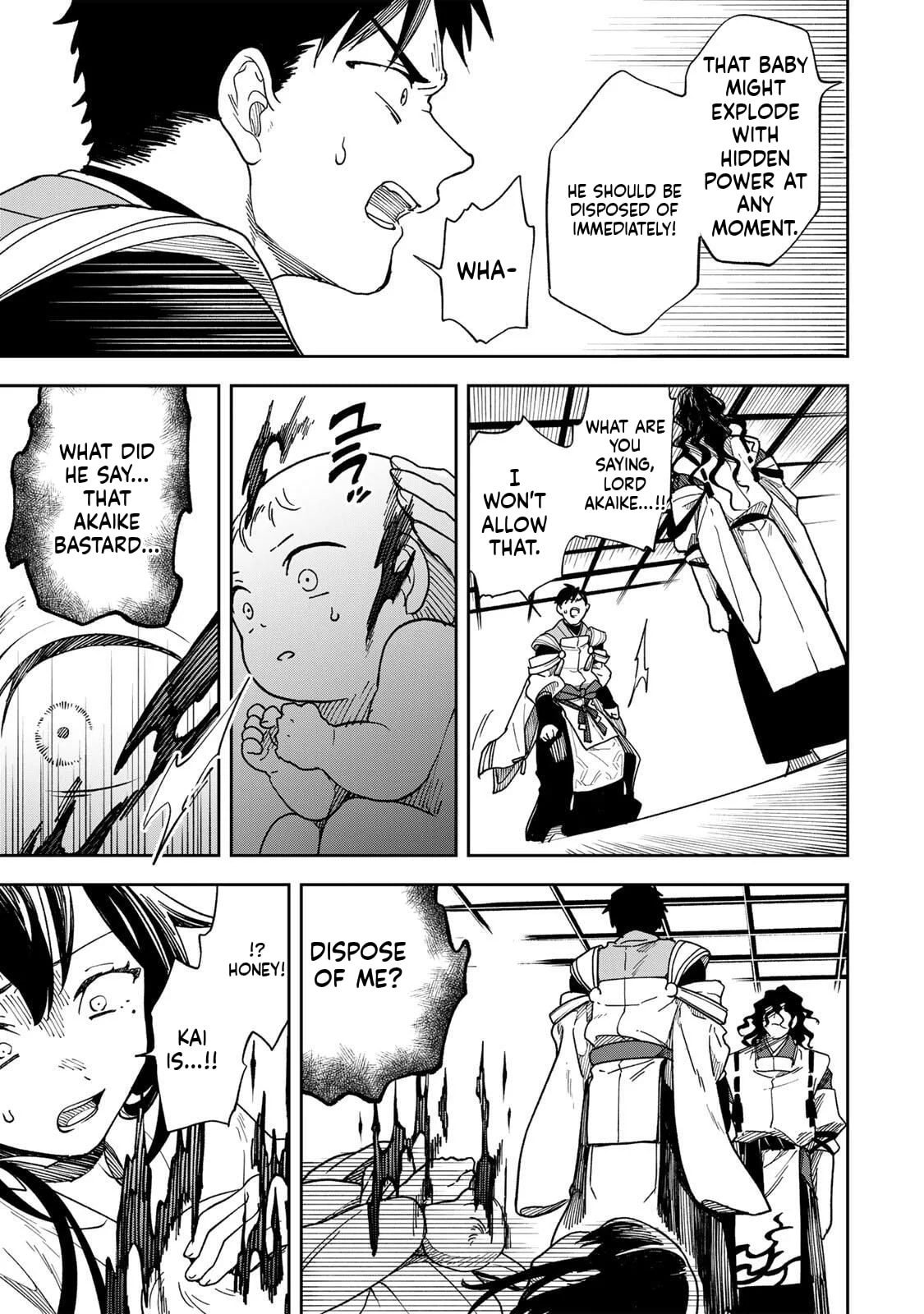 Umareta Chokugo Kara Saikyou Akuryou to Nounai Batoru Shitetara Maryokuryou ga Sokutei Kanouiki wo Koetemashita ~Akutsuki no Ko no Kenkyo na Hadou~ Chapter 1 page 24 - 