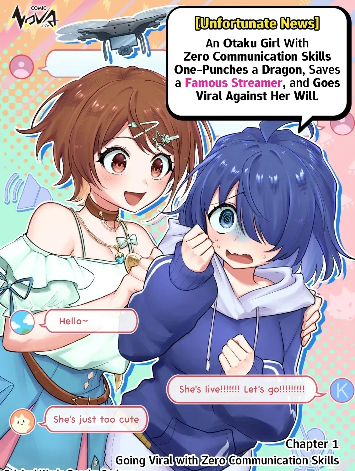 [Unfortunate News] An Otaku Girl With Zero Communication Skill One-Punches a Dragon, Saves a Famous Streamer, and Goes Viral Against Her Will Chapter 1 page 1 - 