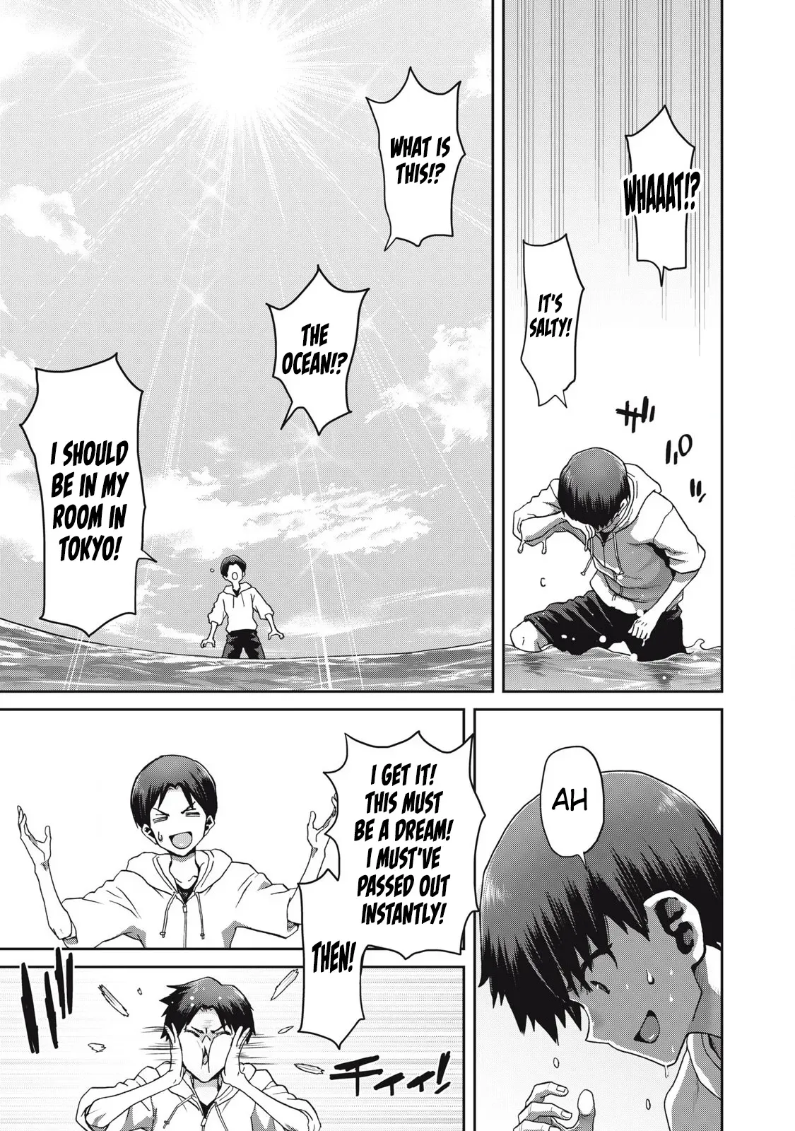 Using crafting skills to completely transform a deserted island in another world! ...Or so I thought, but there are native inhabitants who seem to be after my seed. Chapter 1 page 15 - 