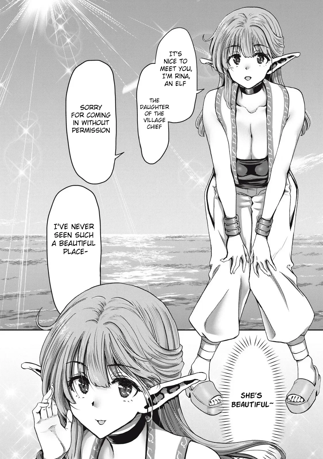 Using crafting skills to completely transform a deserted island in another world! ...Or so I thought, but there are native inhabitants who seem to be after my seed. Chapter 1 page 32 - 