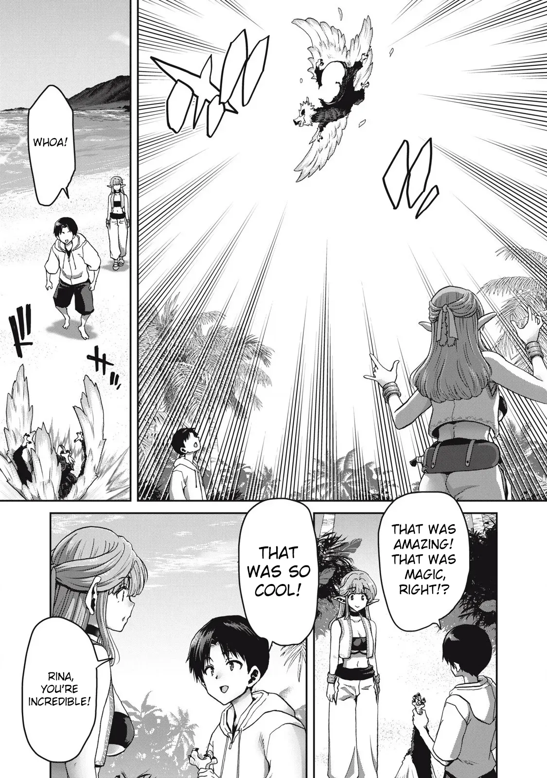 Using crafting skills to completely transform a deserted island in another world! ...Or so I thought, but there are native inhabitants who seem to be after my seed. Chapter 1 page 39 - 