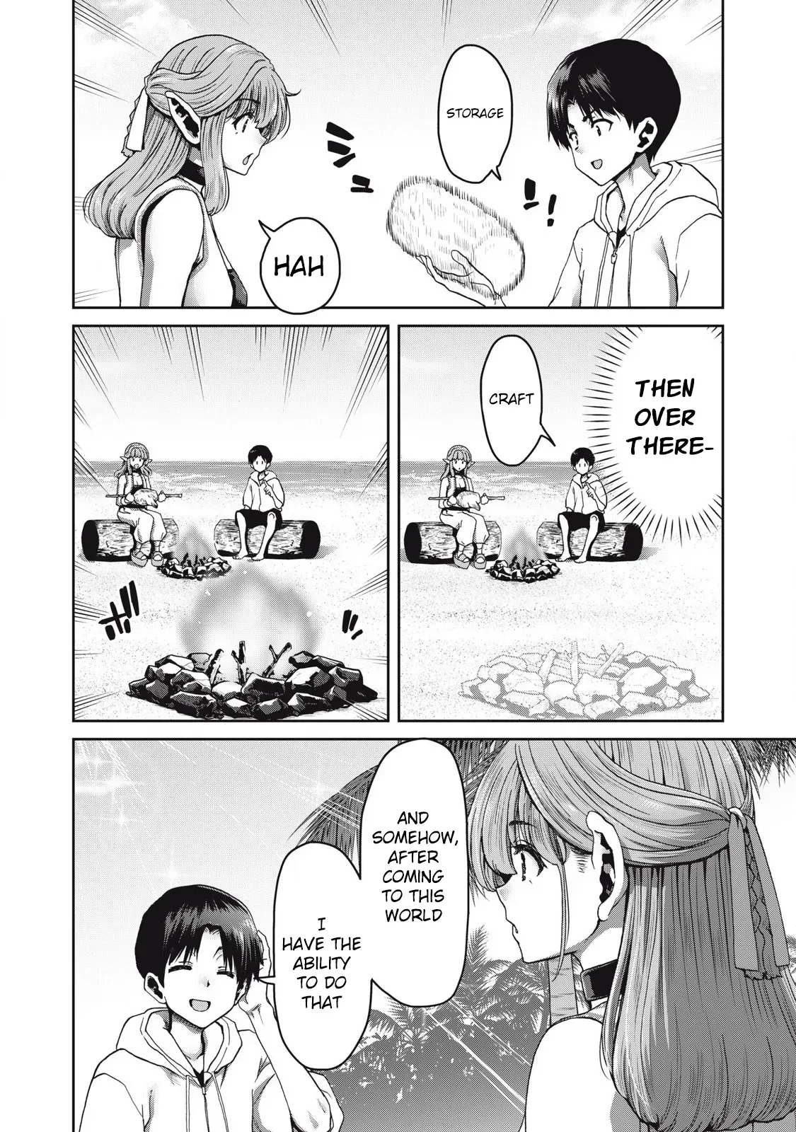 Using crafting skills to completely transform a deserted island in another world! ...Or so I thought, but there are native inhabitants who seem to be after my seed. Chapter 1 page 42 - 