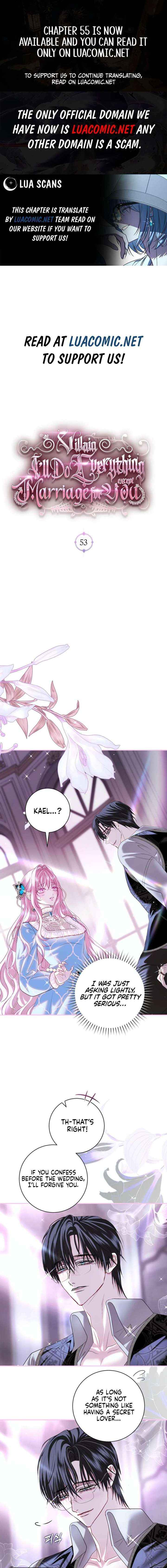 Villain, I’ll Do Everything Except Marriage for You! Chapter 53 page 1 - 