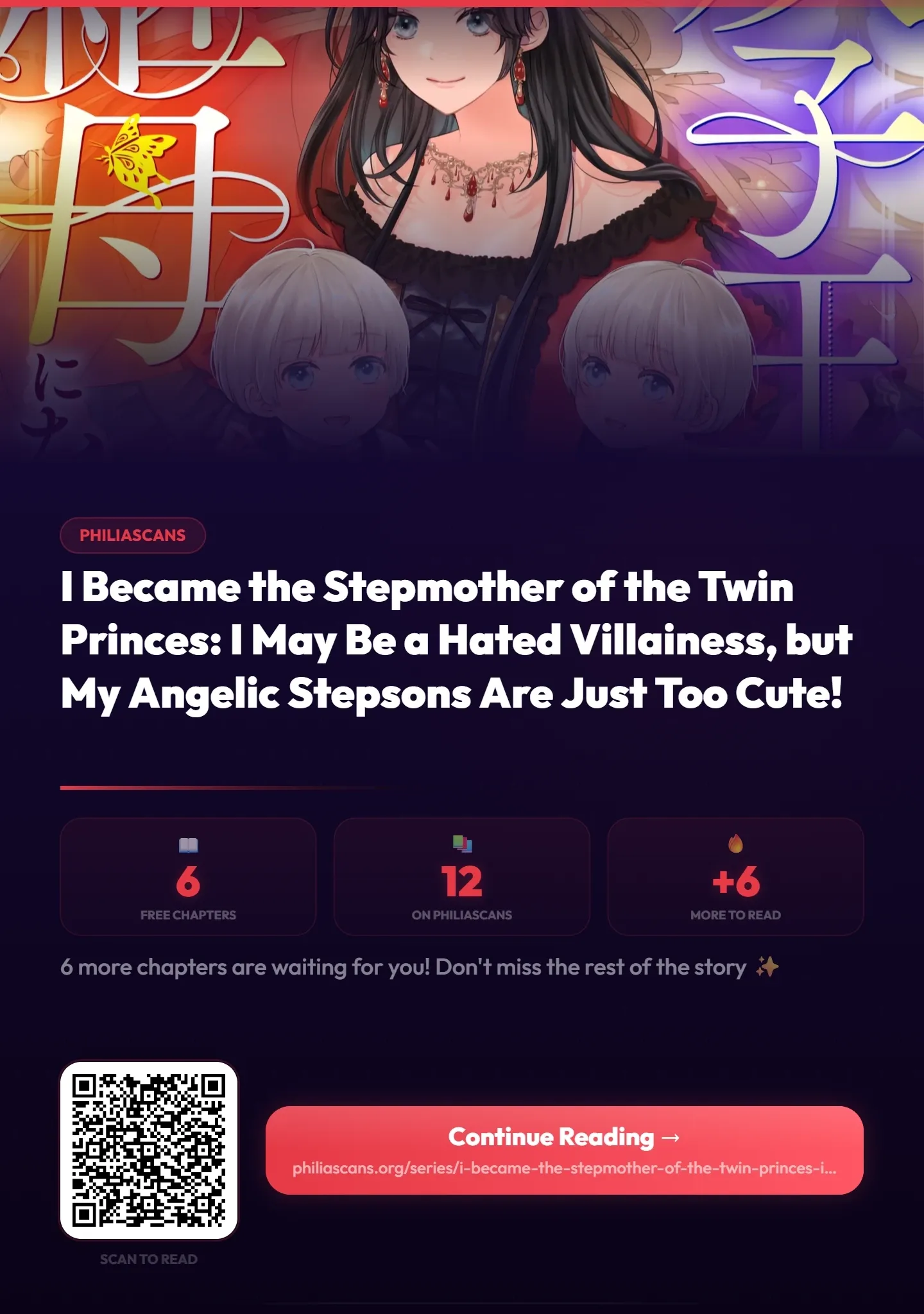 Villainess Stepmother of Twin Princes Who Just Loves Her Cute Boys. Chapter 6 page 2 - 