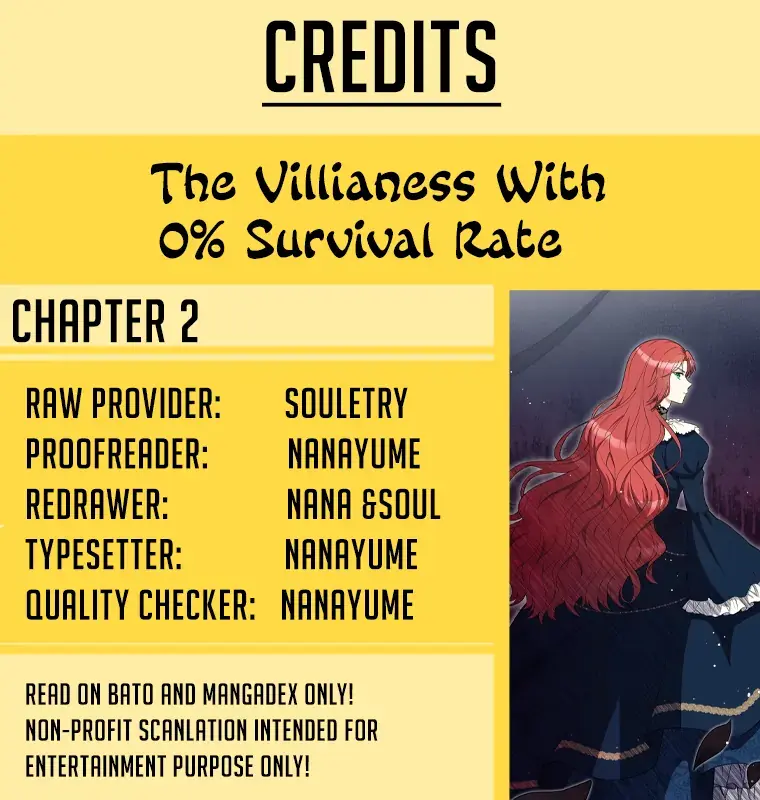 Villainess with a 0% Survival Rate Chapter 2 page 1 - 