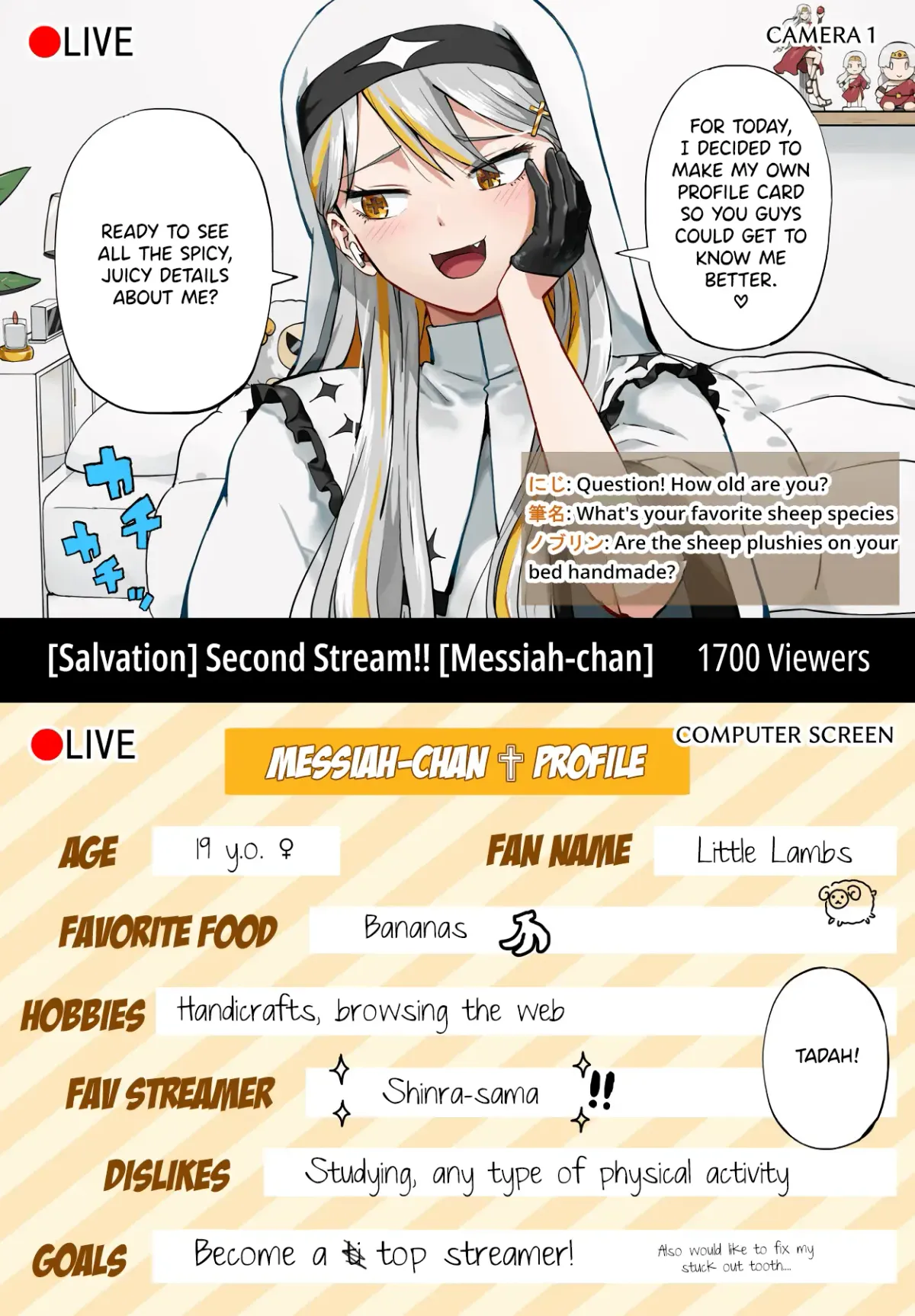 Vtuber Savior ✟ Messiah-chan Chapter 7 page 1 - 