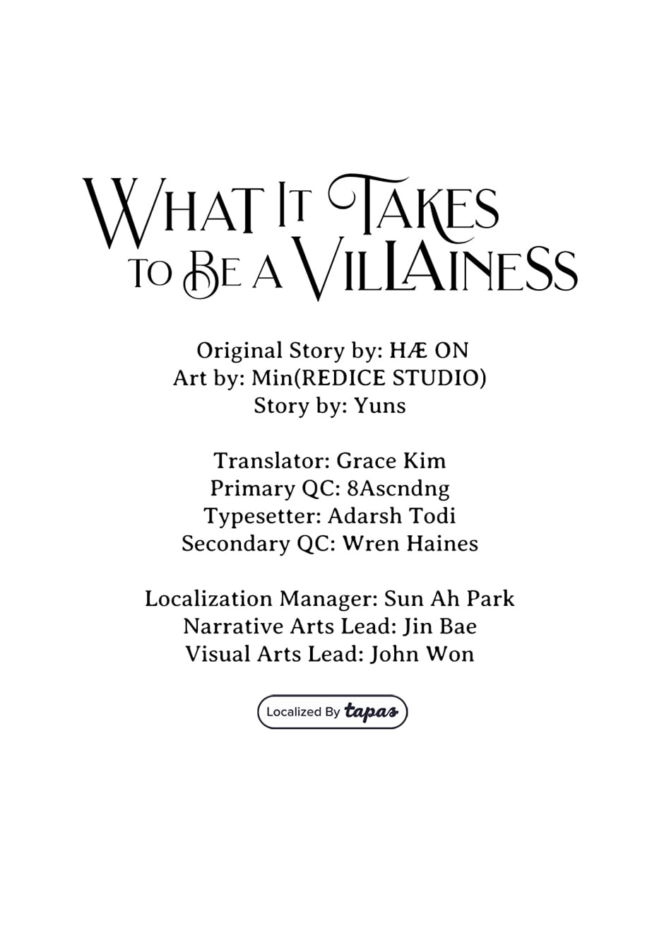 What It Takes to Be a Villainess Chapter 1 page 1 - 