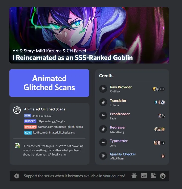 When Reincarnated, I Was a SSS Class Goblin Chapter 39 page 1 - 