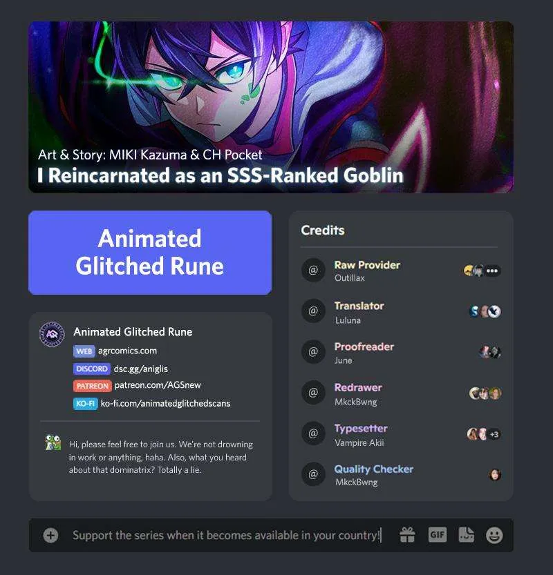 When Reincarnated, I Was a SSS Class Goblin Chapter 58 page 1 - 