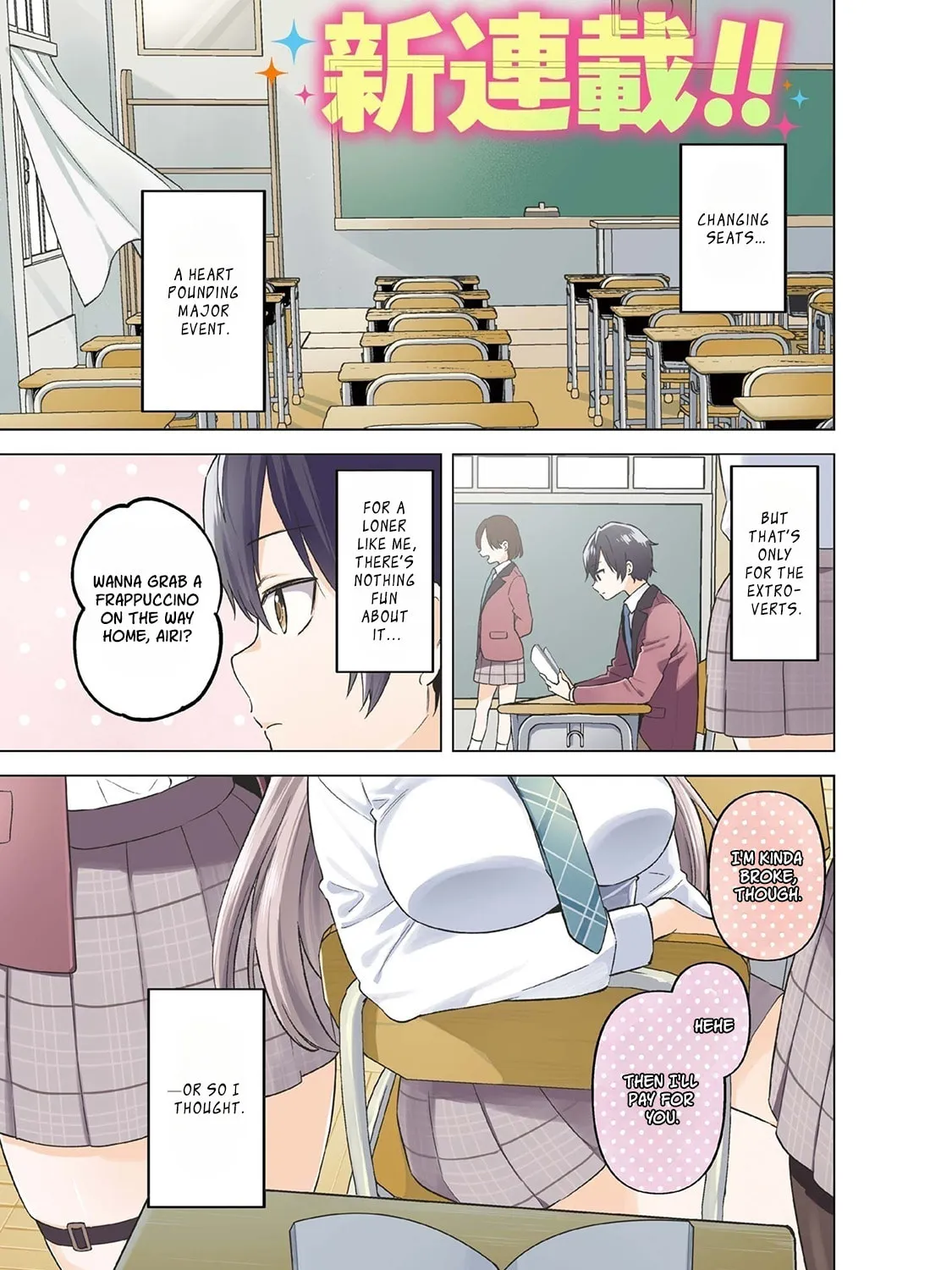 When the Introverted Me Got Surrounded by S-Tier Beauties After a Seat Change, a Secret Relationship Began Chapter 1 page 1 - 