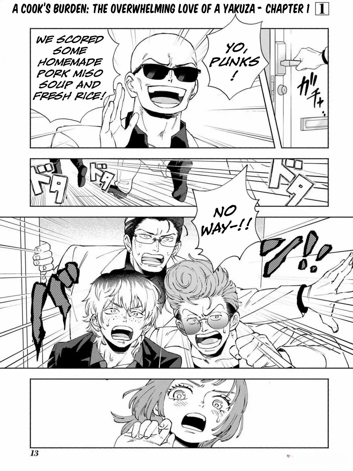 Yakuza love is too heavy for a girl who cooks rice Chapter 1 page 13 - 