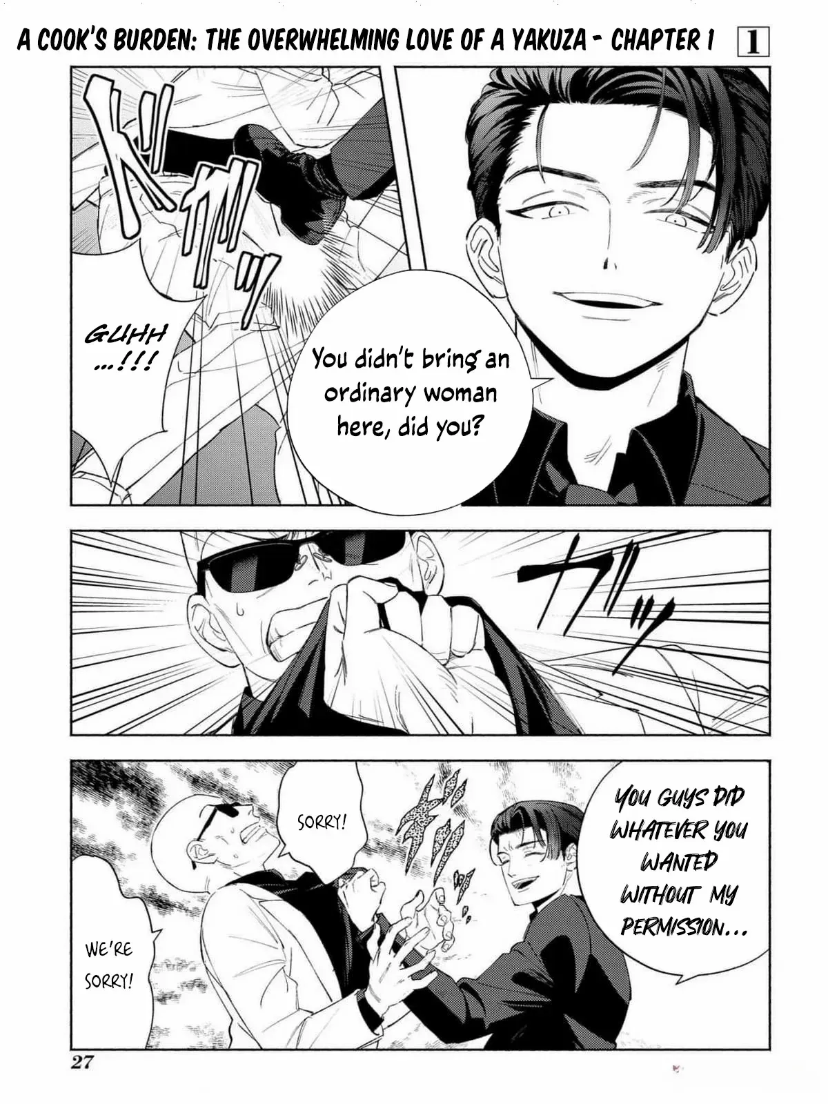 Yakuza love is too heavy for a girl who cooks rice Chapter 1 page 27 - 