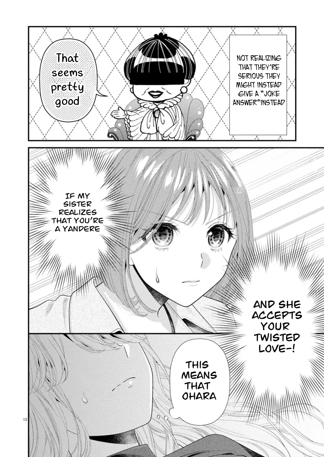 Yandere Killing!! ~When I told my obsessive childhood friend, "I love you too," he shifted to the romantic comedy route~ Chapter 2 page 13 - 