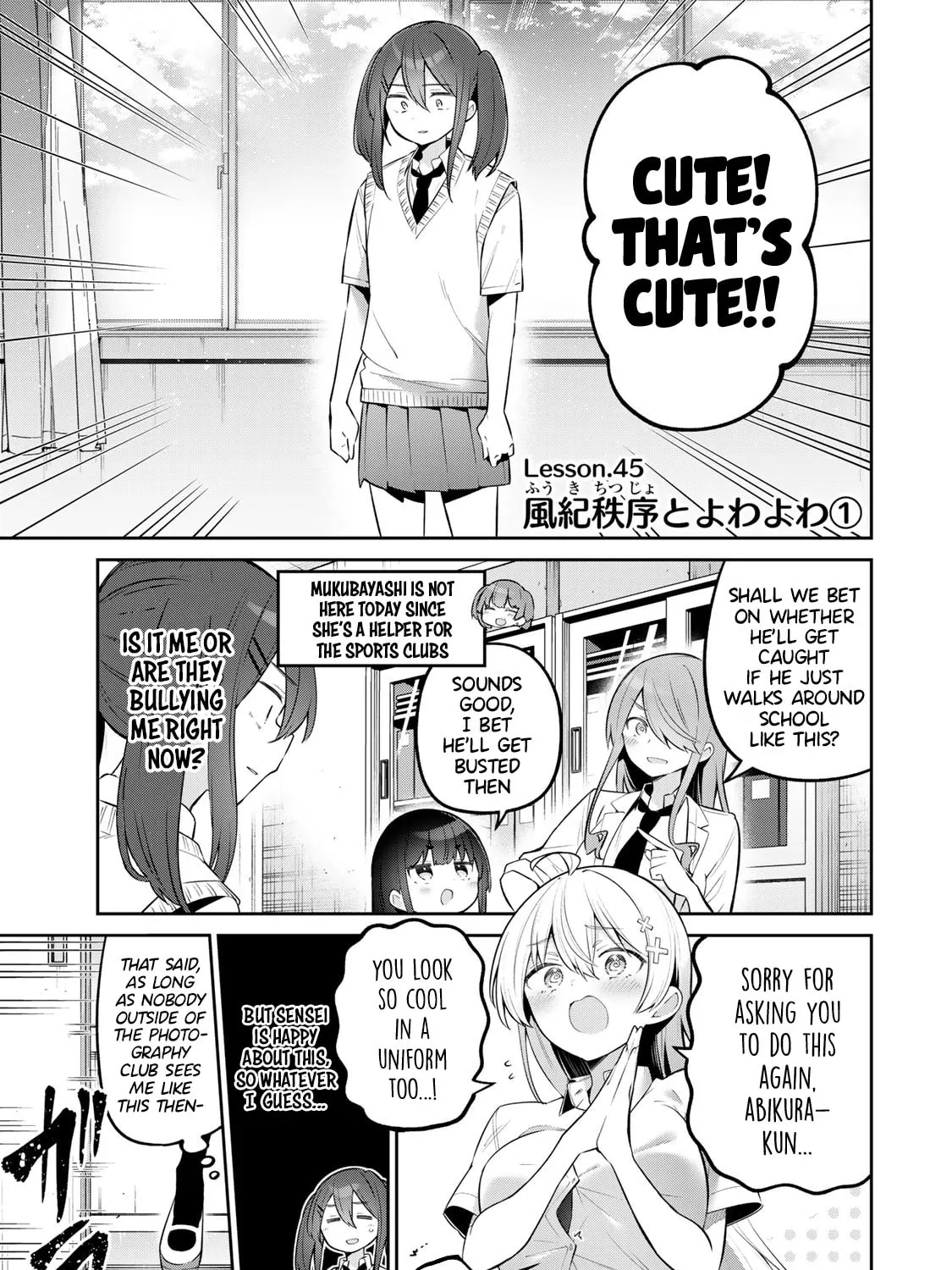 Yowa Yowa Sensei Chapter 45 page 1 - 