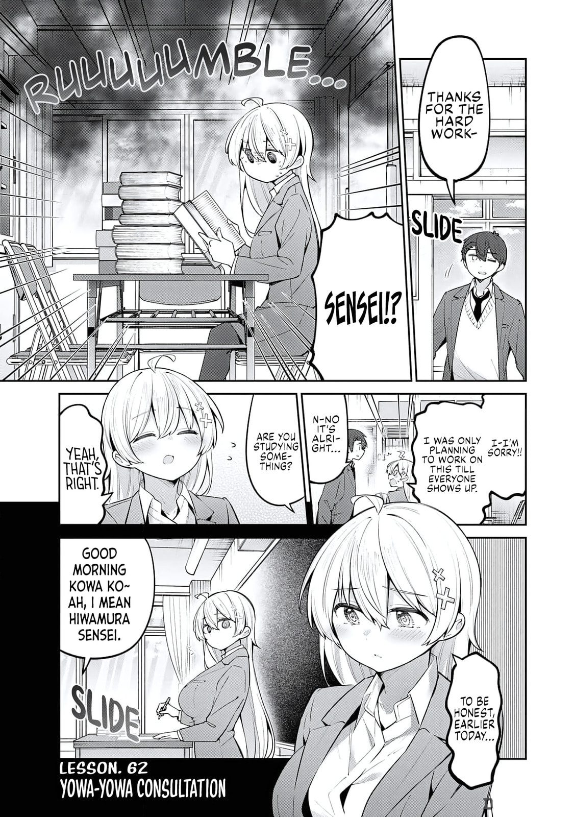 Yowa Yowa Sensei Chapter 62 page 1 - 