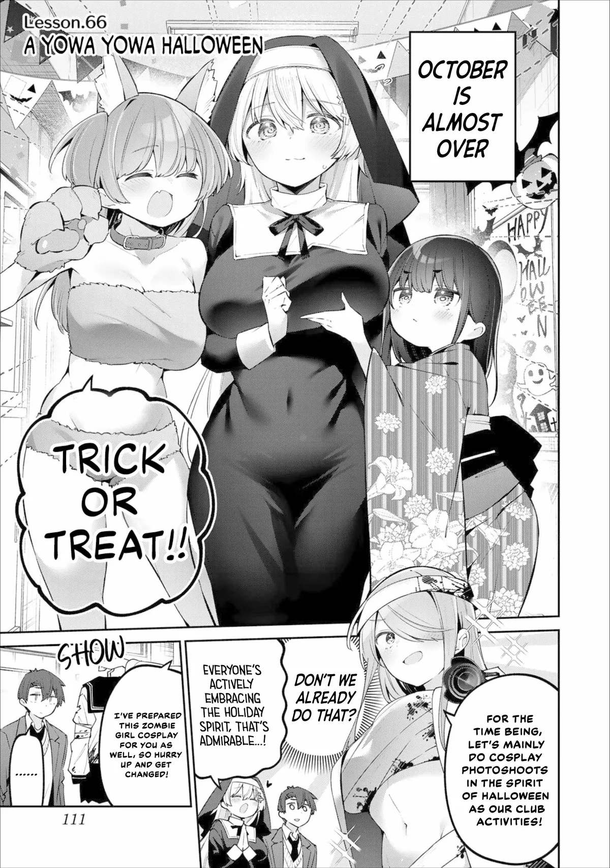 Yowa Yowa Sensei Chapter 66 page 1 - 