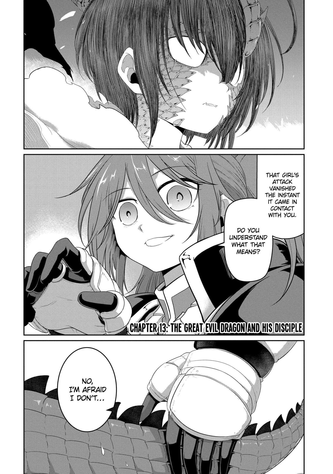 Yowai 5000-nen no Soushoku Dragon, Iwarenaki Jaryuu Nintei: Yada Kono Ikenie, Hito no Hanashi o Kiite Kurenai Chapter 13.1 page 1 - 
