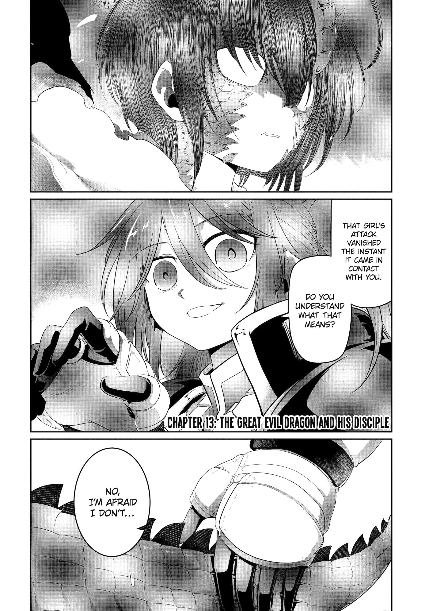 Yowai 5000-nen no Soushoku Dragon, Iwarenaki Jaryuu Nintei: Yada Kono Ikenie, Hito no Hanashi o Kiite Kurenai Chapter 13 page 1 - 