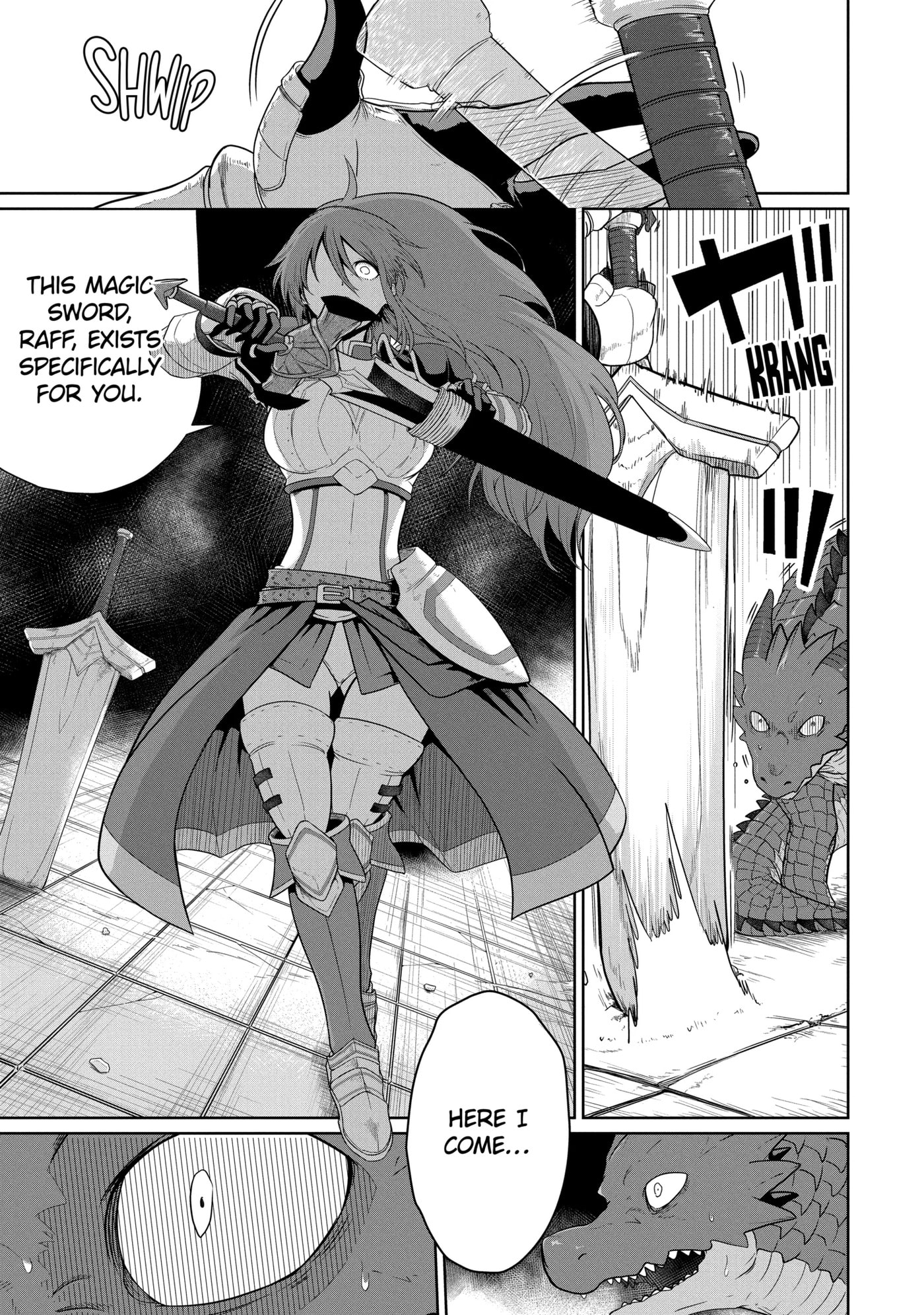 Yowai 5000-nen no Soushoku Dragon, Iwarenaki Jaryuu Nintei: Yada Kono Ikenie, Hito no Hanashi o Kiite Kurenai Chapter 4.1 page 1 - 