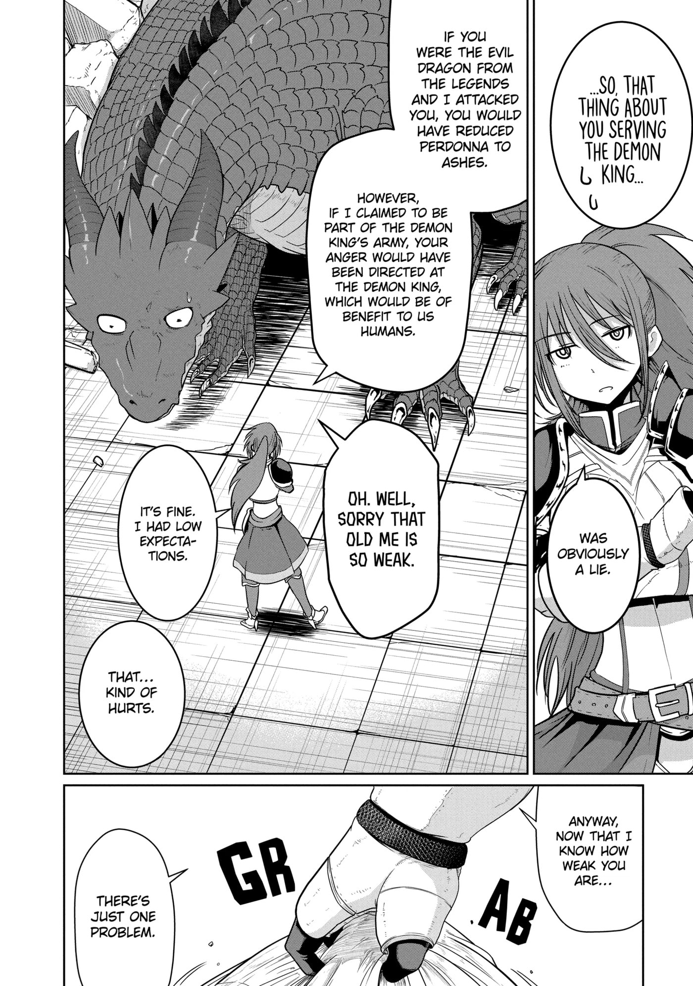 Yowai 5000-nen no Soushoku Dragon, Iwarenaki Jaryuu Nintei: Yada Kono Ikenie, Hito no Hanashi o Kiite Kurenai Chapter 4.3 page 4 - 