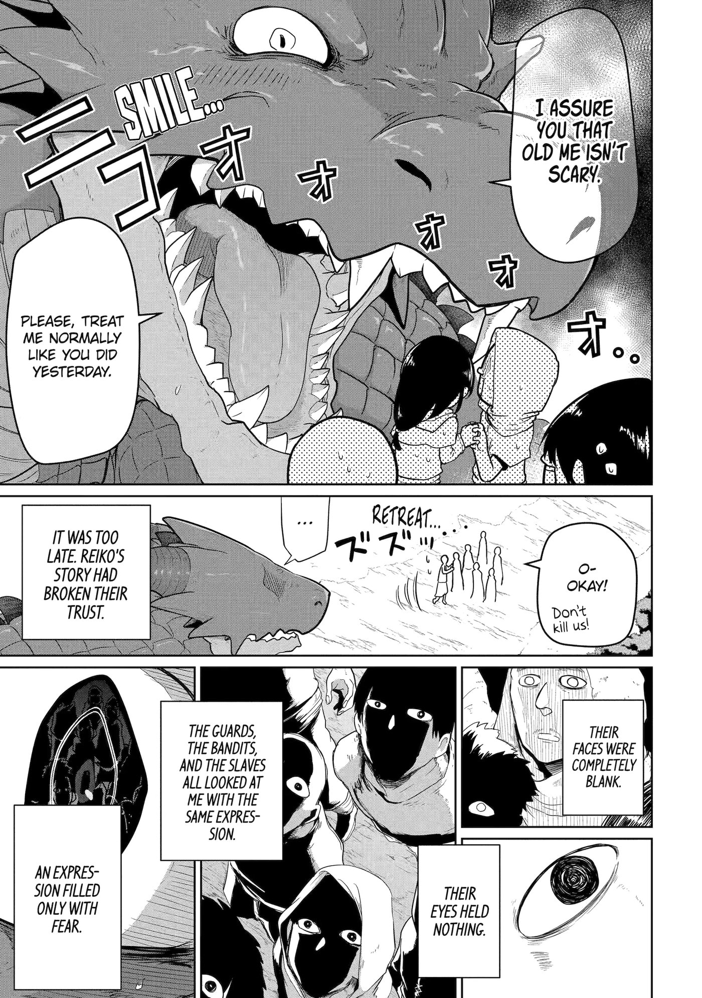 Yowai 5000-nen no Soushoku Dragon, Iwarenaki Jaryuu Nintei: Yada Kono Ikenie, Hito no Hanashi o Kiite Kurenai Chapter 6 page 34 - 