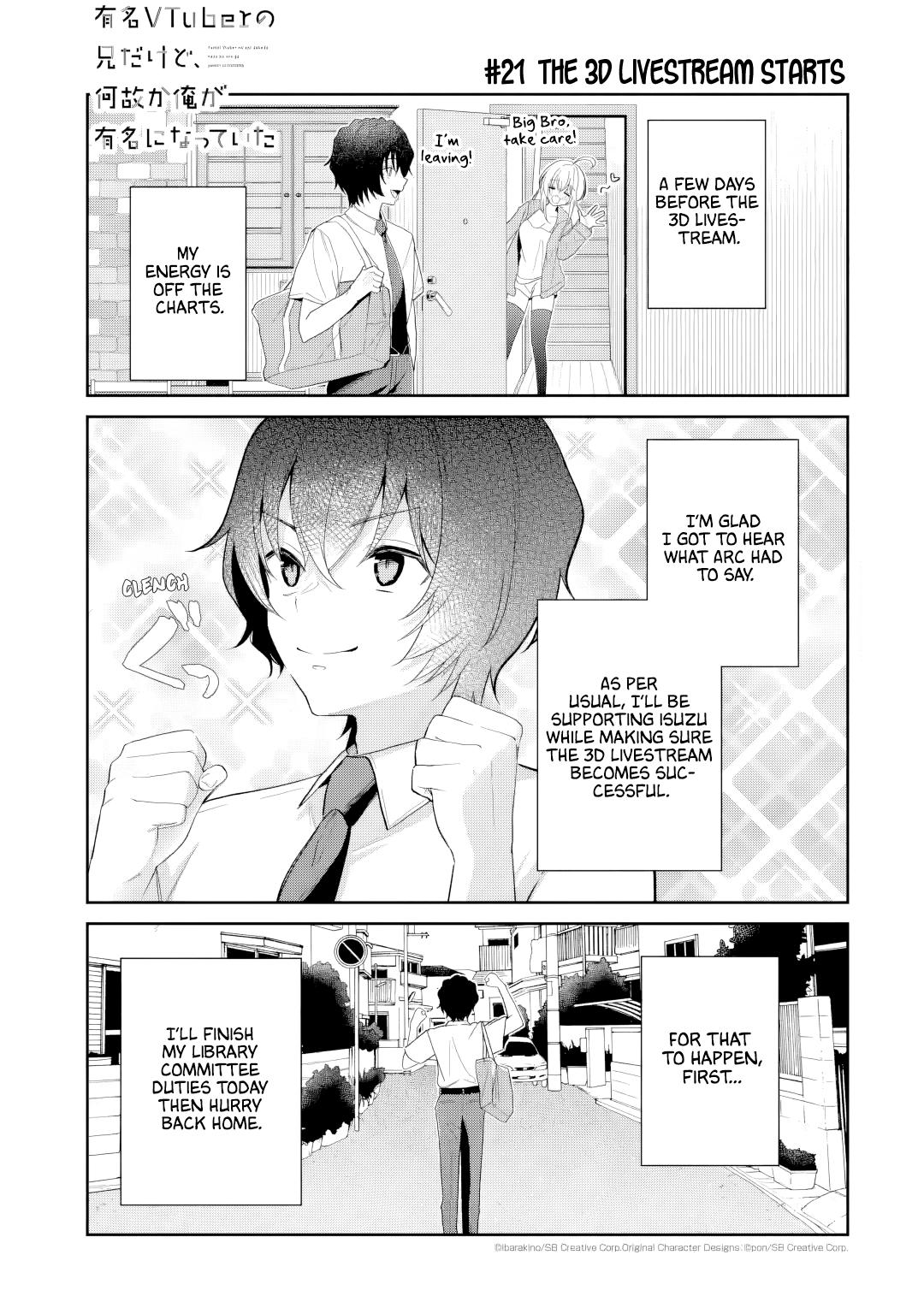 Yuumei VTuber no Ani Dakedo, Nazeka Ore ga Yuumei ni Natteita Chapter 21 page 1 - 