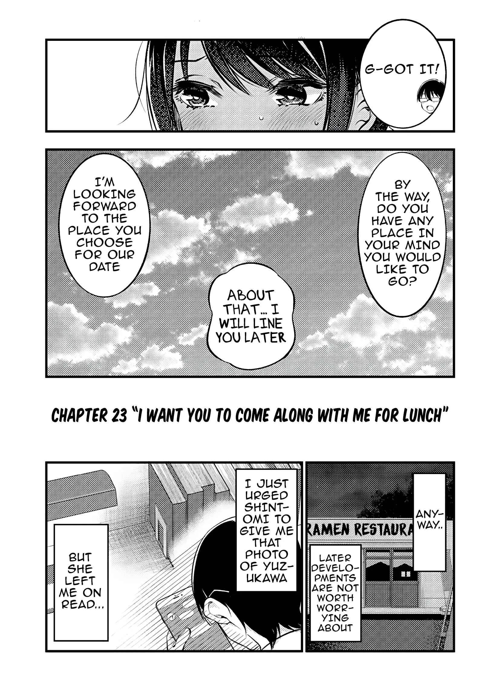 Yuzukawa-san Wants Him To Understand. Chapter 23 page 17 - 