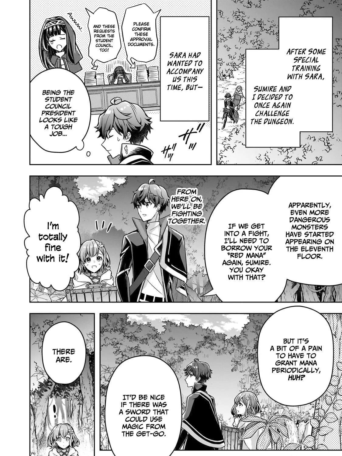 Zero Damage Sword Saint: I Enrolled in a Magic School and Wound Up in a Contract with the Demon Queen Chapter 8 page 4 - 