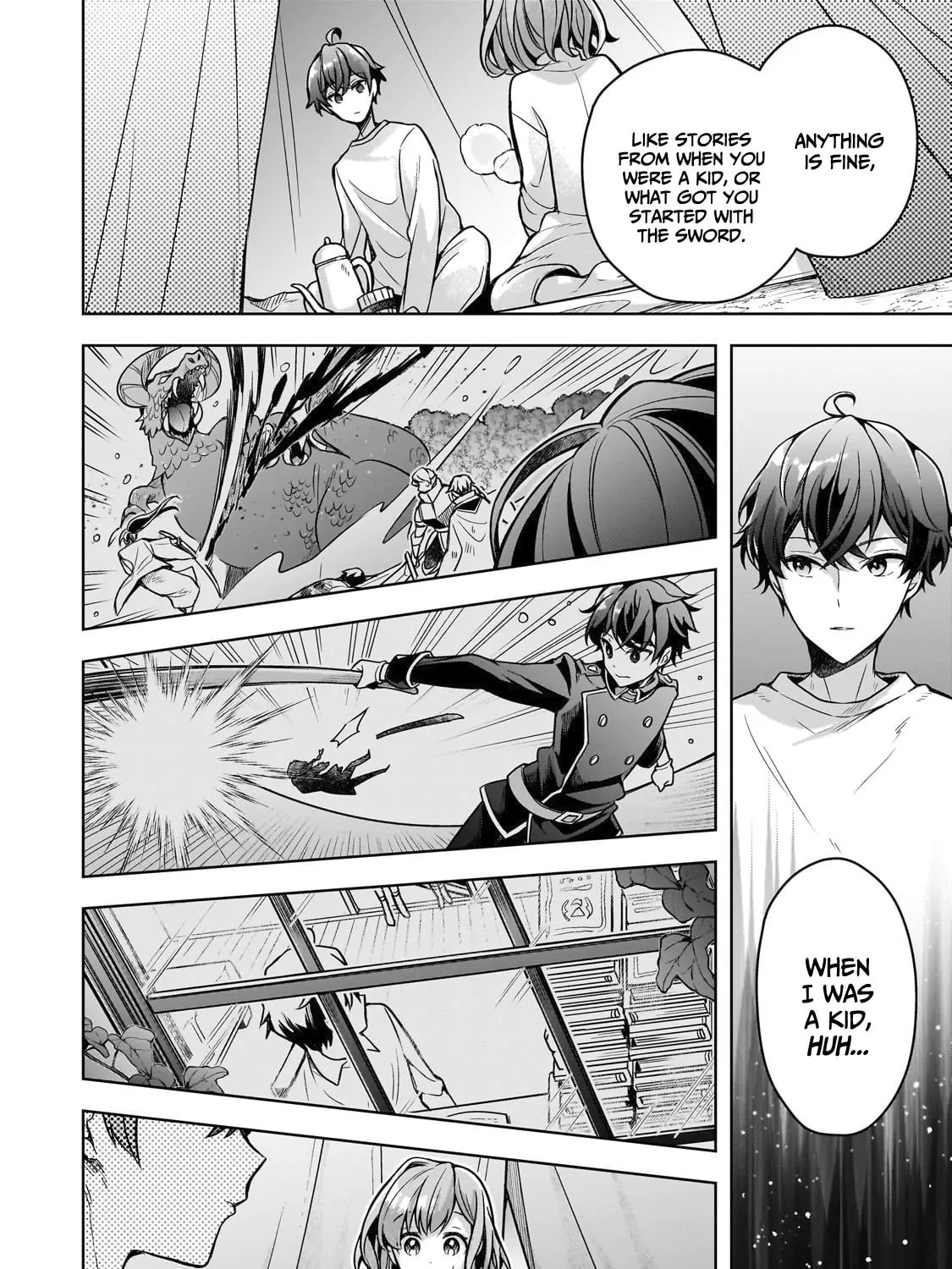 Zero Damage Sword Saint: I Enrolled in a Magic School and Wound Up in a Contract with the Demon Queen Chapter 9 page 54 - 